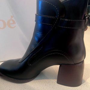 Black Chloe authentic ankle boots.